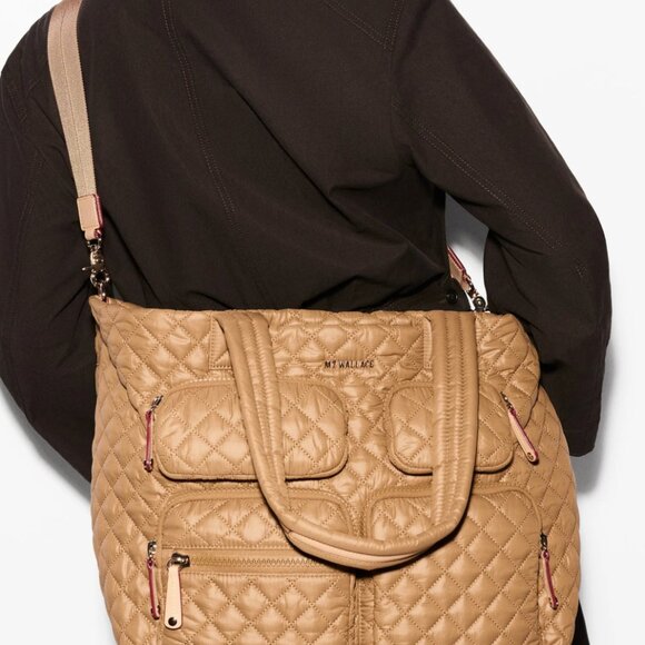 **NWT** MZ Wallace Caramel Large Metro Travel Tote -Stylish & Spacious! - Picture 4 of 10
